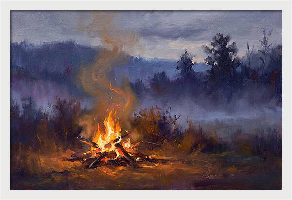 Bonfire Under Twilight Skies