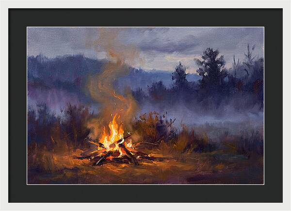 Bonfire Under Twilight Skies