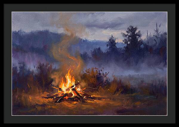 Bonfire Under Twilight Skies