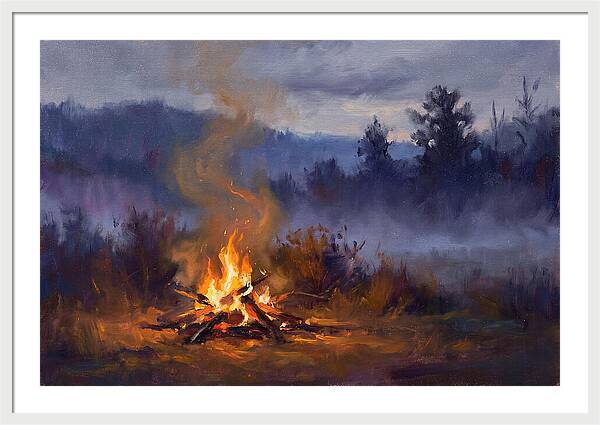 Bonfire Under Twilight Skies
