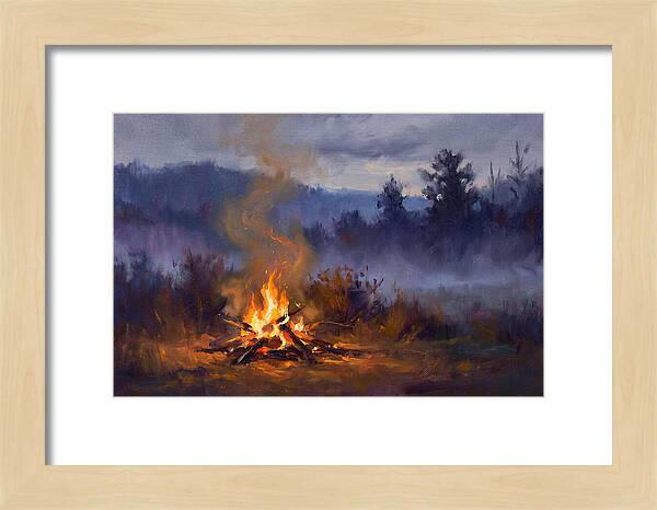 Bonfire Under Twilight Skies