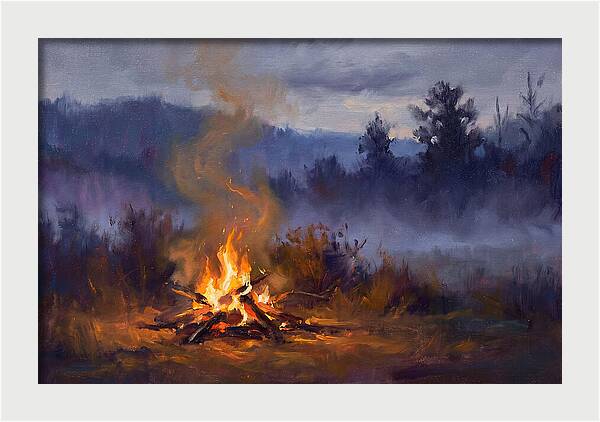 Bonfire Under Twilight Skies
