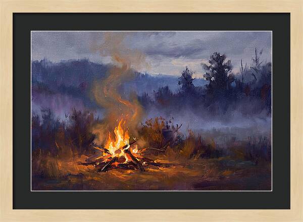 Bonfire Under Twilight Skies
