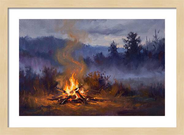 Bonfire Under Twilight Skies