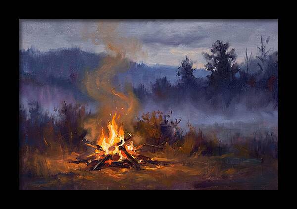 Bonfire Under Twilight Skies