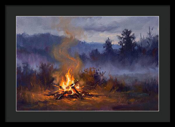 Bonfire Under Twilight Skies