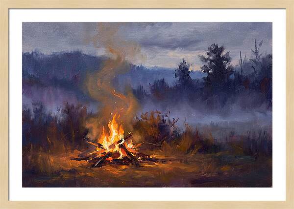 Bonfire Under Twilight Skies