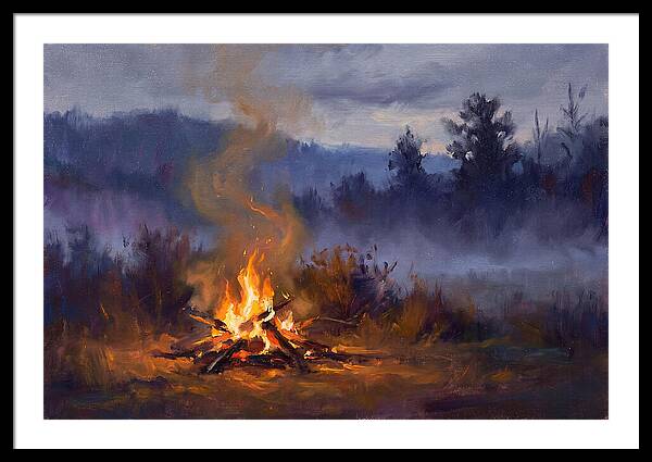 Bonfire Under Twilight Skies