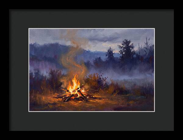 Bonfire Under Twilight Skies