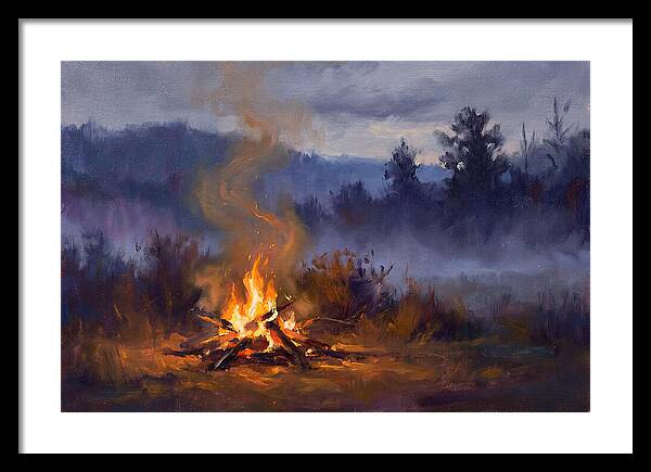 Bonfire Under Twilight Skies