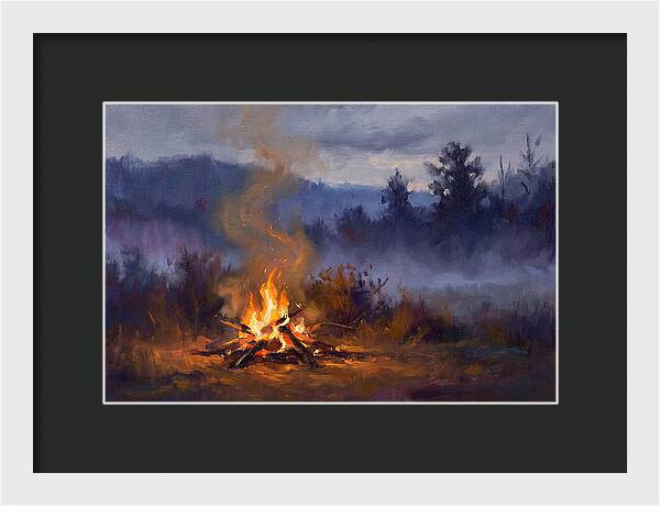 Bonfire Under Twilight Skies