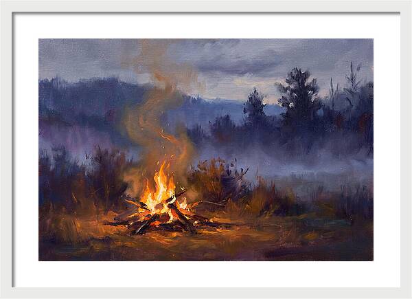 Bonfire Under Twilight Skies