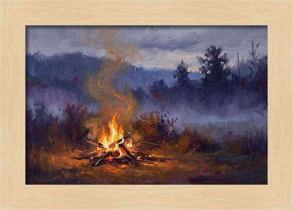 Bonfire Under Twilight Skies