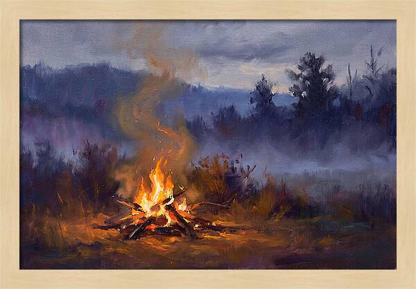 Bonfire Under Twilight Skies