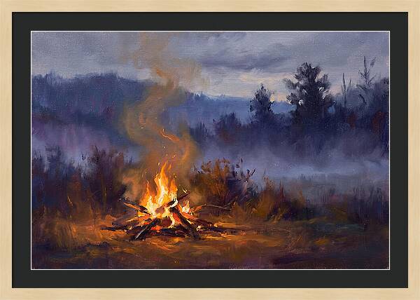 Bonfire Under Twilight Skies