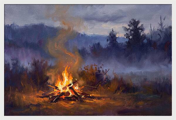 Bonfire Under Twilight Skies