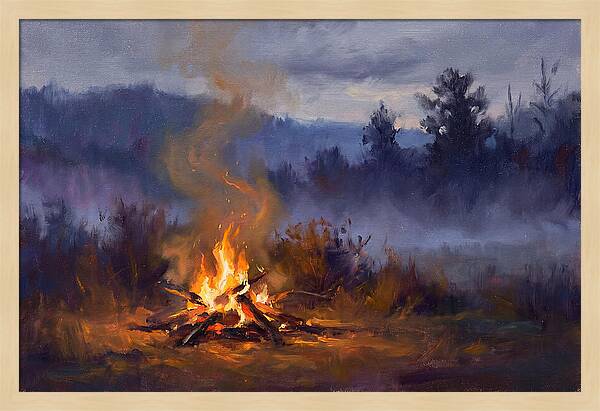Bonfire Under Twilight Skies