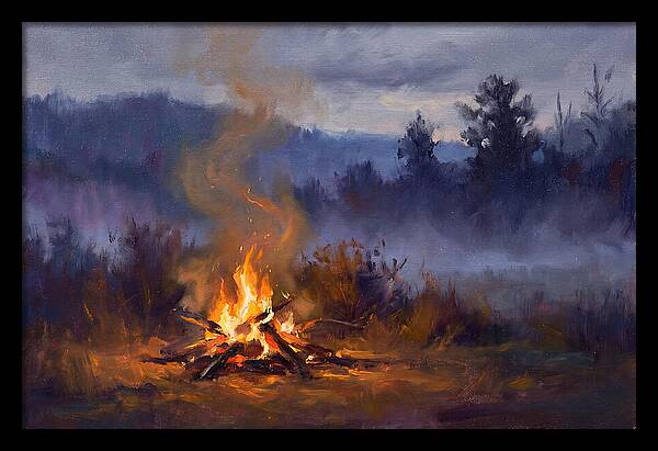 Bonfire Under Twilight Skies
