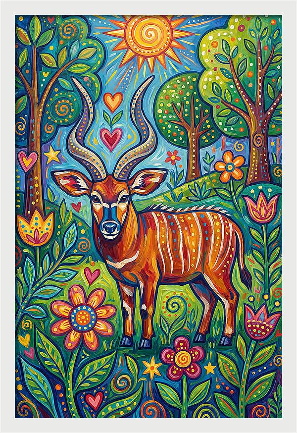 Bongo In A Vibrant Landscape