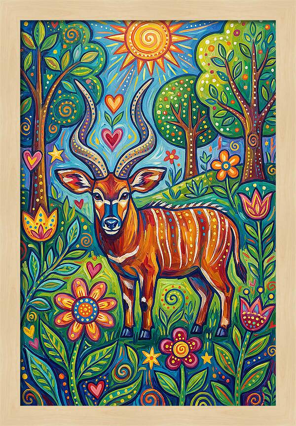Bongo In A Vibrant Landscape