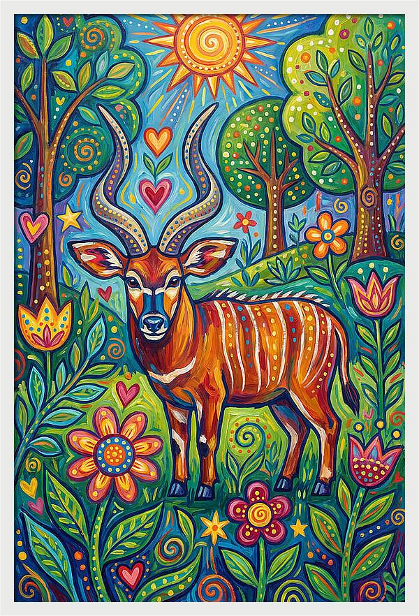 Bongo In A Vibrant Landscape