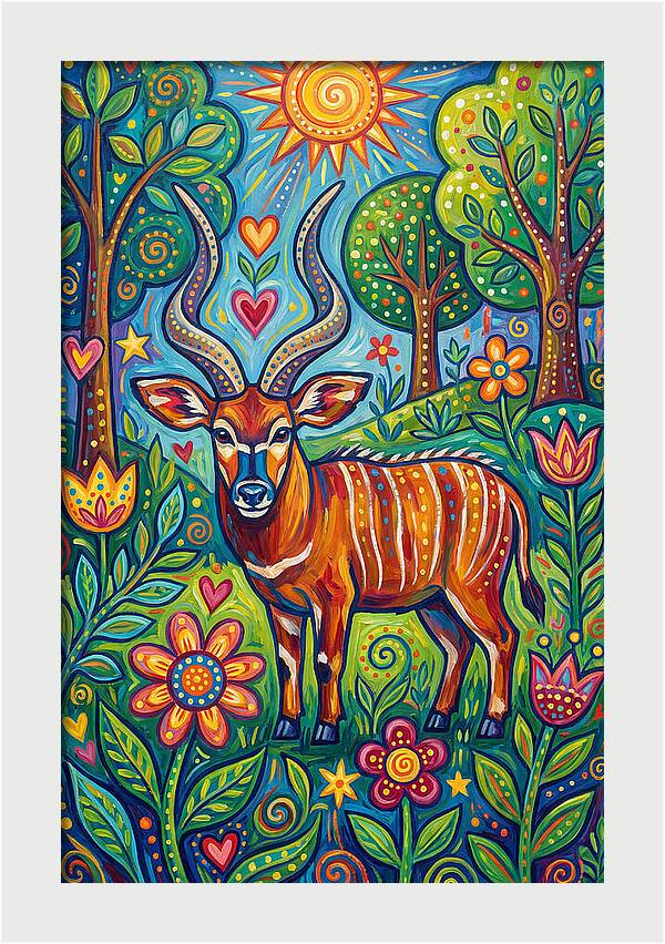 Bongo In A Vibrant Landscape