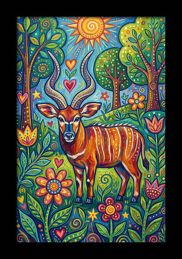 Bongo In A Vibrant Landscape