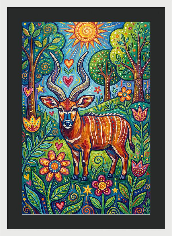 Bongo In A Vibrant Landscape