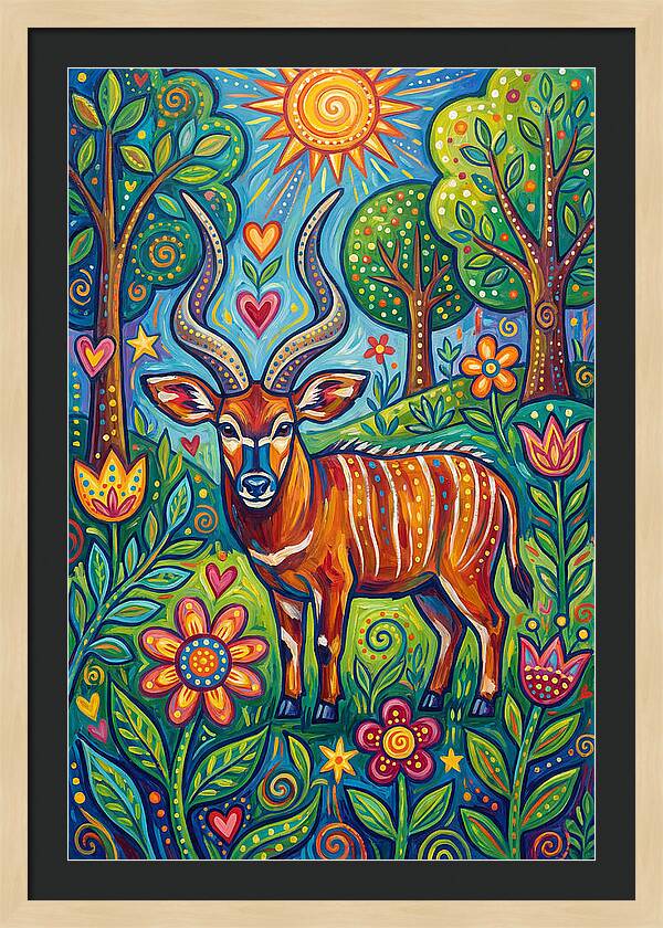 Bongo In A Vibrant Landscape