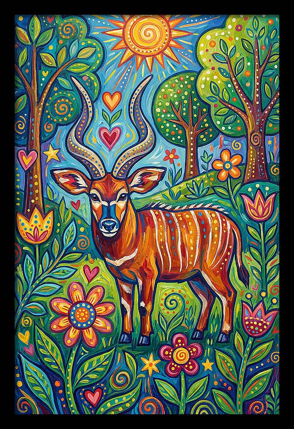 Bongo In A Vibrant Landscape
