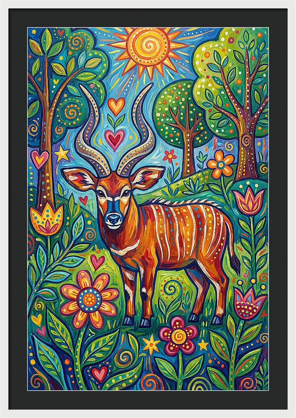 Bongo In A Vibrant Landscape