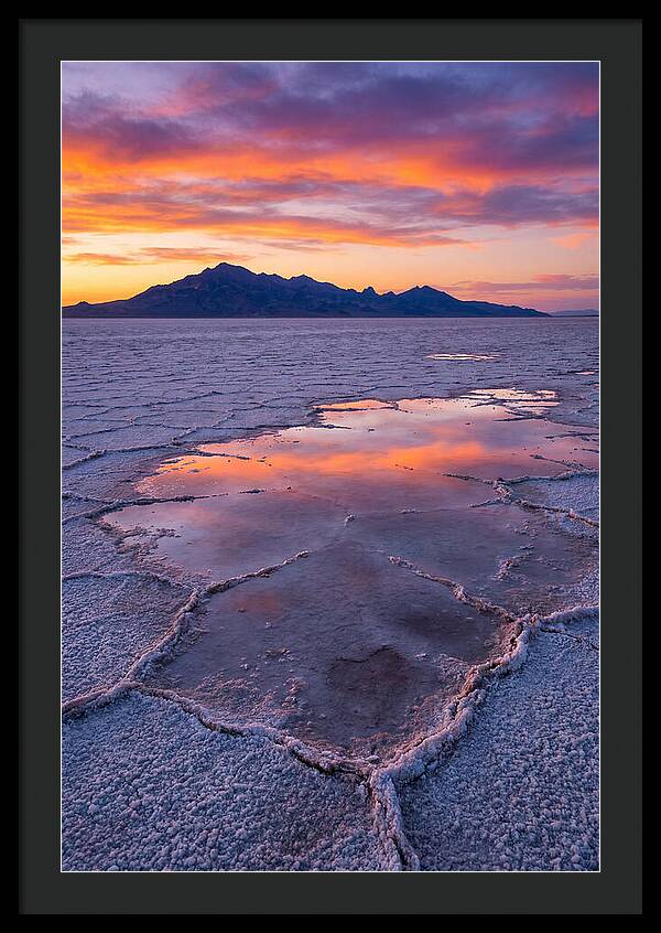 Bonneville Salt Flats At Dusk