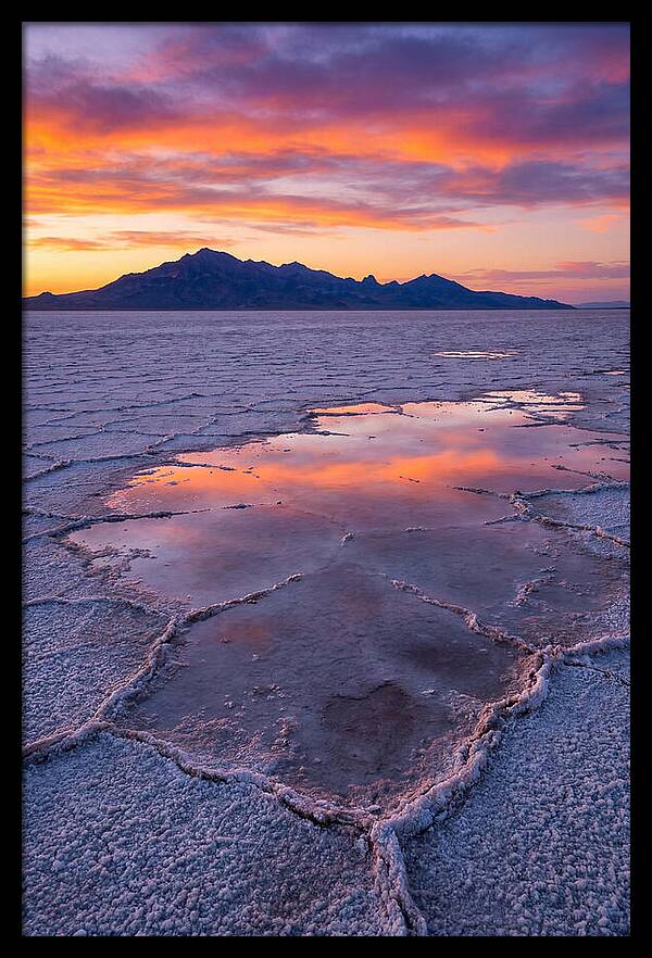 Bonneville Salt Flats At Dusk