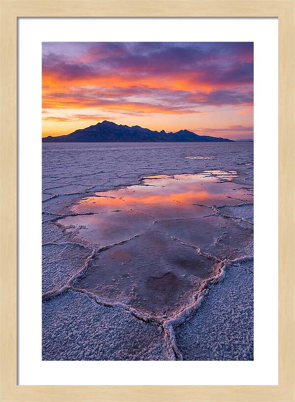 Bonneville Salt Flats At Dusk