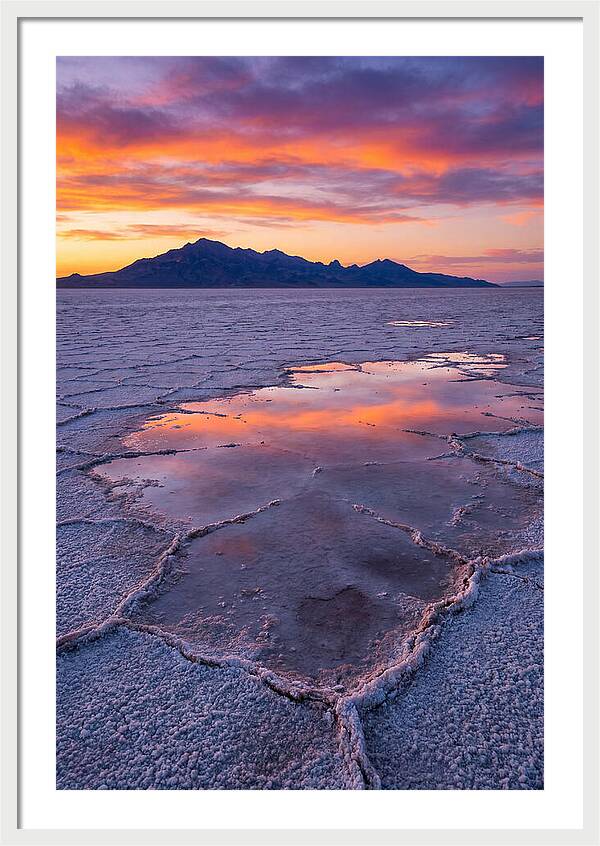 Bonneville Salt Flats At Dusk