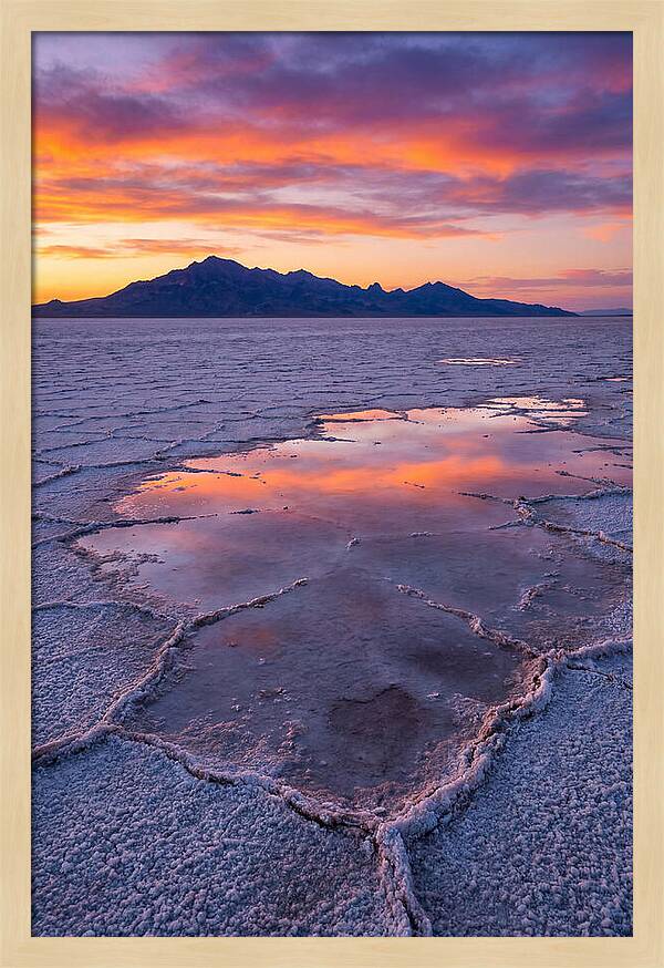 Bonneville Salt Flats At Dusk