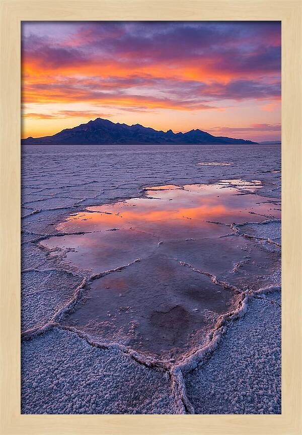 Bonneville Salt Flats At Dusk
