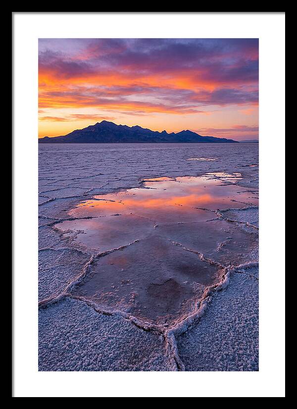 Bonneville Salt Flats At Dusk