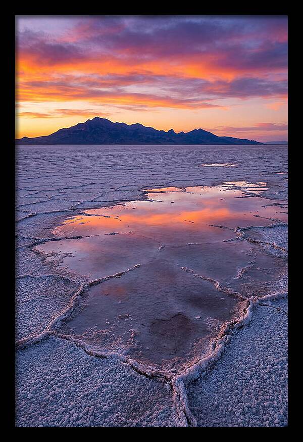 Bonneville Salt Flats At Dusk