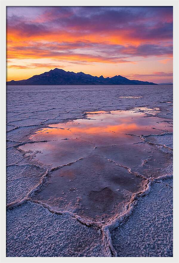 Bonneville Salt Flats At Dusk