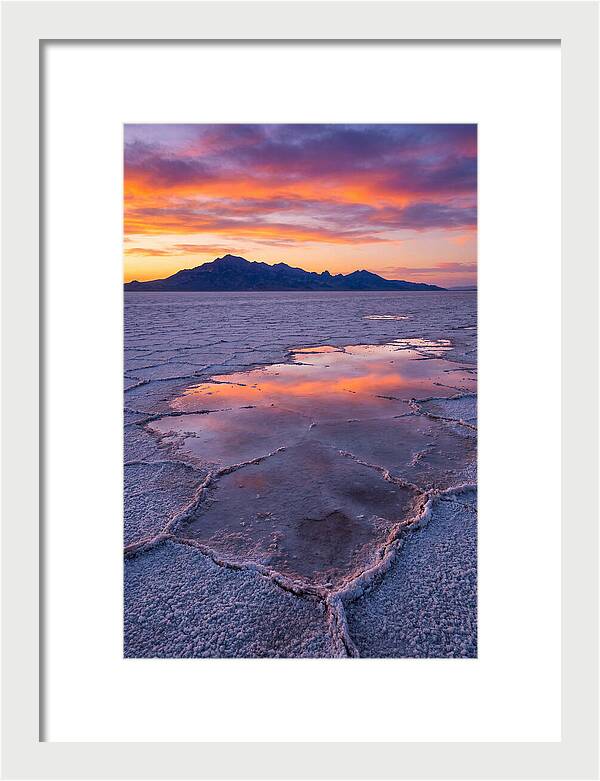 Bonneville Salt Flats At Dusk