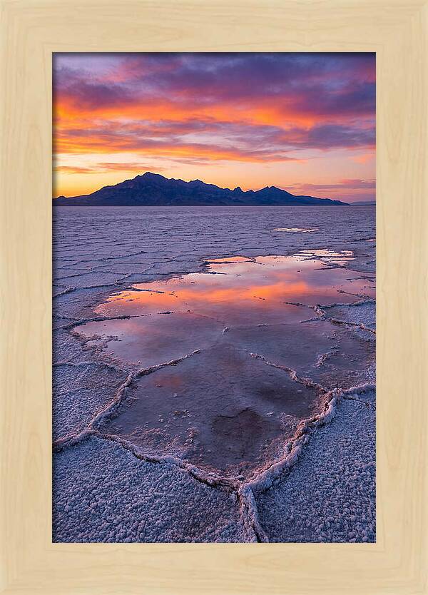 Bonneville Salt Flats At Dusk