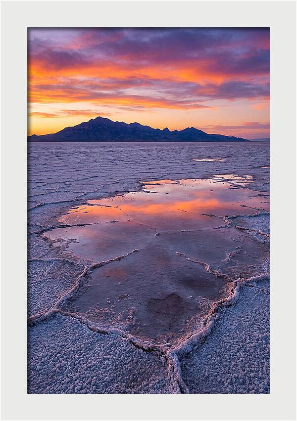 Bonneville Salt Flats At Dusk