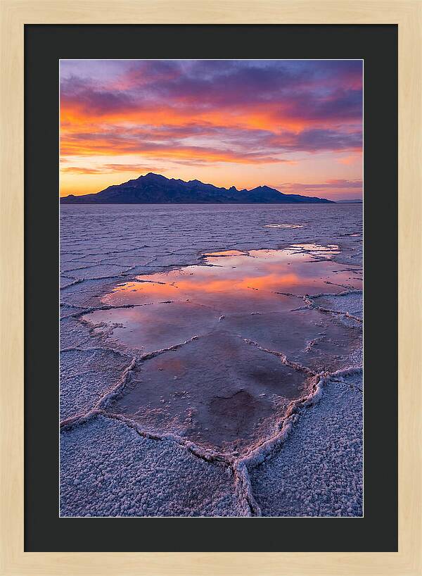 Bonneville Salt Flats At Dusk