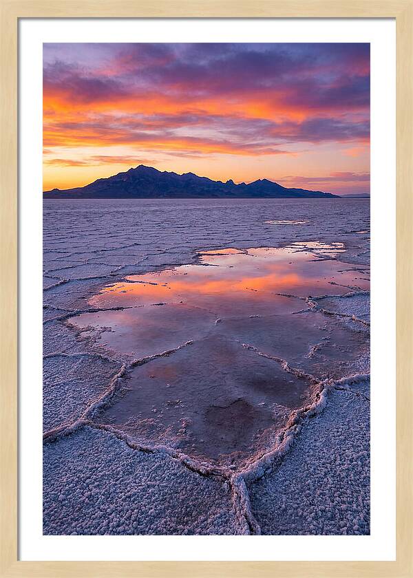 Bonneville Salt Flats At Dusk