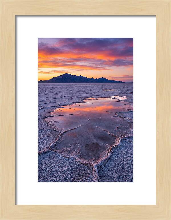 Bonneville Salt Flats At Dusk