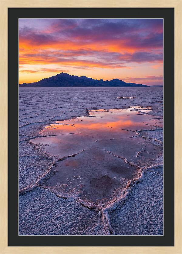 Bonneville Salt Flats At Dusk