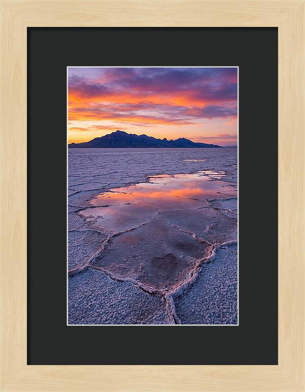 Bonneville Salt Flats At Dusk