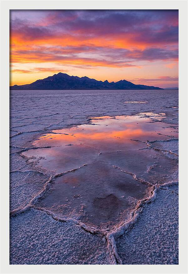 Bonneville Salt Flats At Dusk