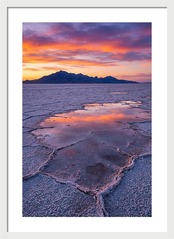 Bonneville Salt Flats At Dusk